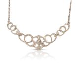 ART DECO STYLE SILVER AND MARCASITE NECKLACE