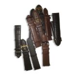COLLECTION OF ASSORTED LEATHER WATCHSTRAPS