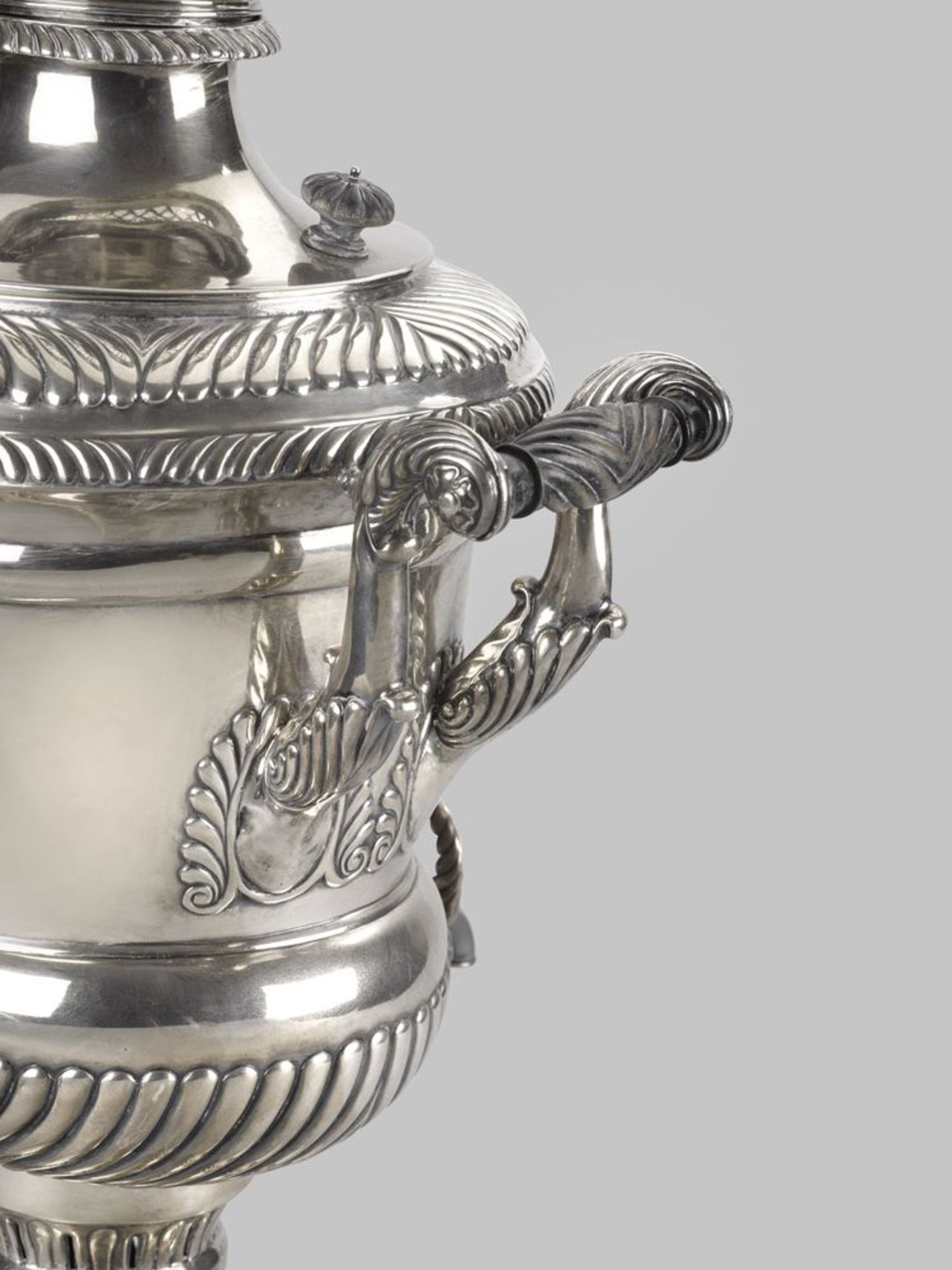 Silver Samovar with a tray and a waste bowl Yakov Wiberg, Russia, Moscow, [...] - Bild 4 aus 6