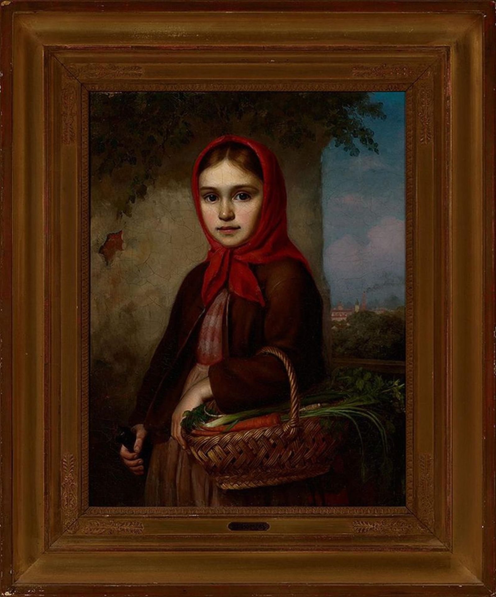 Vasilii Timofeevich TIMOFEEV (1835-1914) - Russian Girl with a Basket of Vegetables, [...] - Bild 2 aus 2