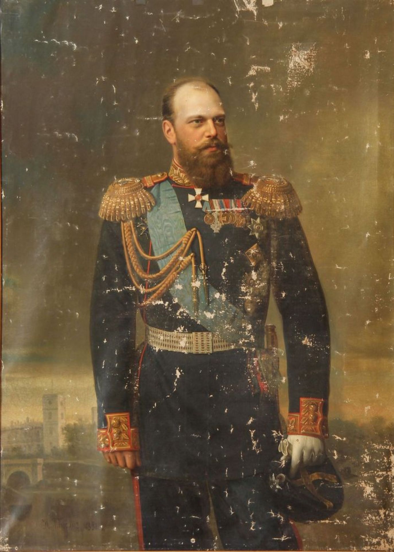 TYURIN IVAN ALEXEEVITCH (1824-1904/1905) - Portrait of Alexander III of Russia with [...]