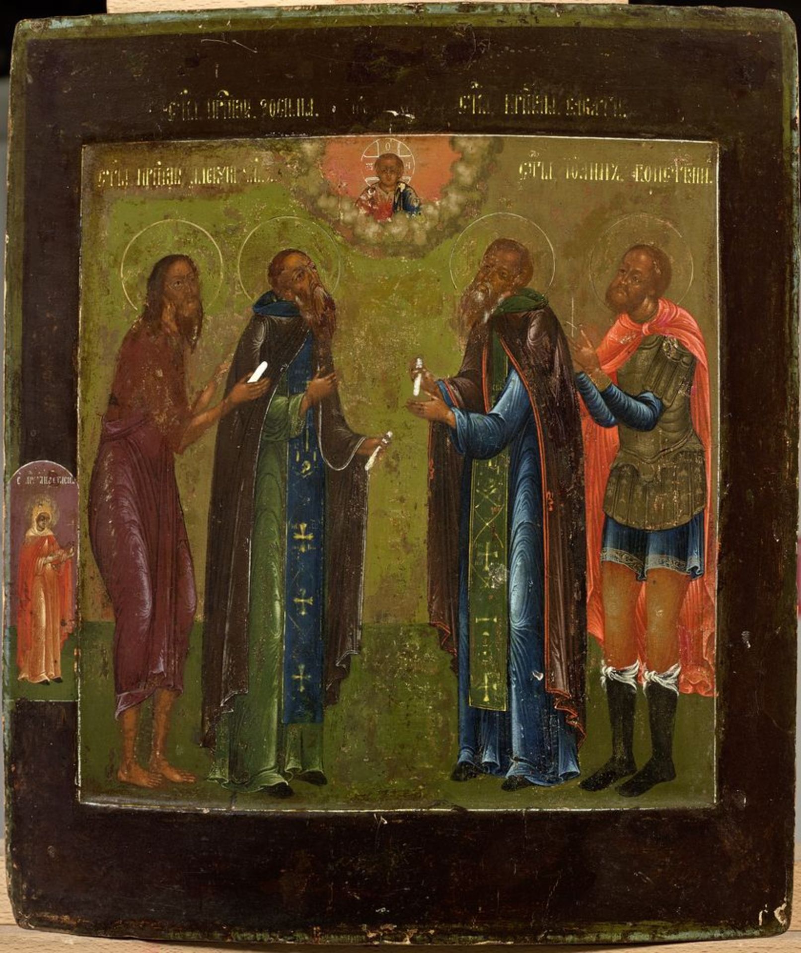 Icon "The Selected saints" - Zosima and Savvatiy Solovetsky, Alexey - man of God and [...]