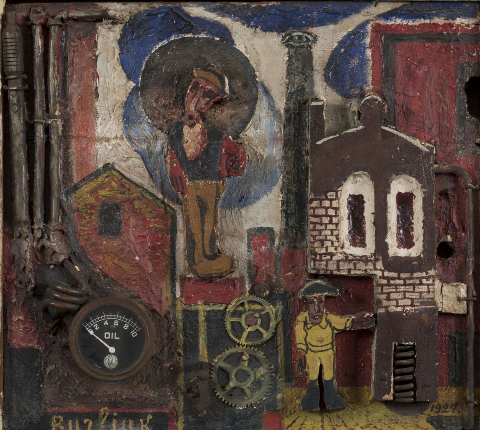 David Burliuk (1882-1967) - Contre-Relief. Factory signed 'Burliuk' (lower left) [...]