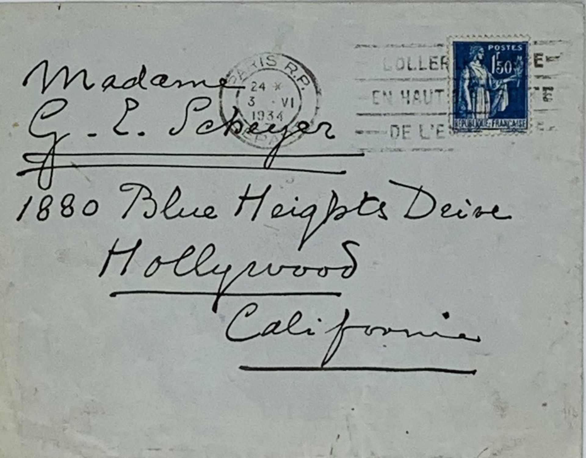 MONDRIAN (PIET). 1872-1944. Autograph letter with envelope - Signed «Piet [...] - Bild 2 aus 2