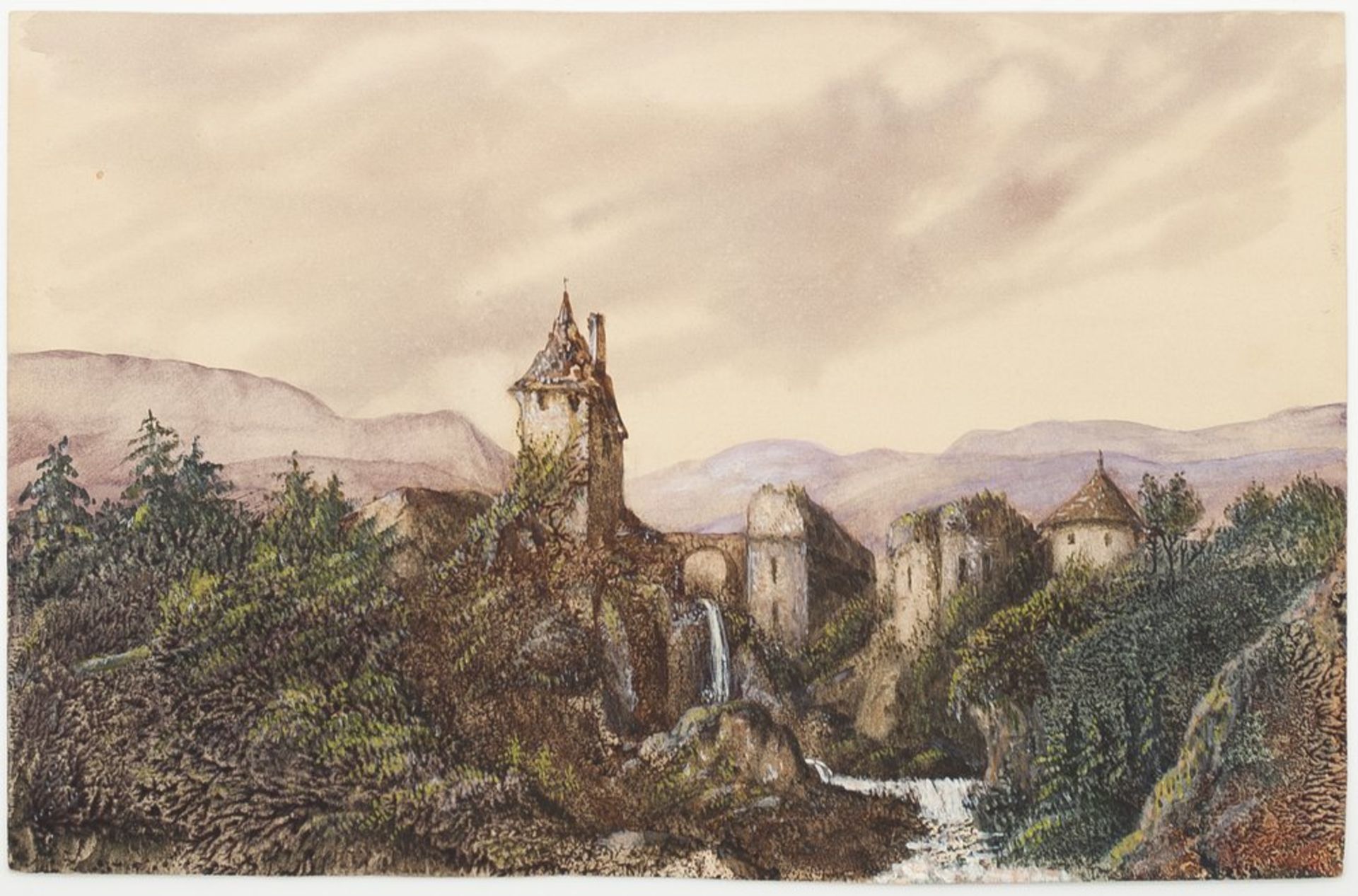 SAND (AURORE DUPIN, DITE GEORGE). 1804-1876 Dendrite watercolors. 1876 - 2 original [...]