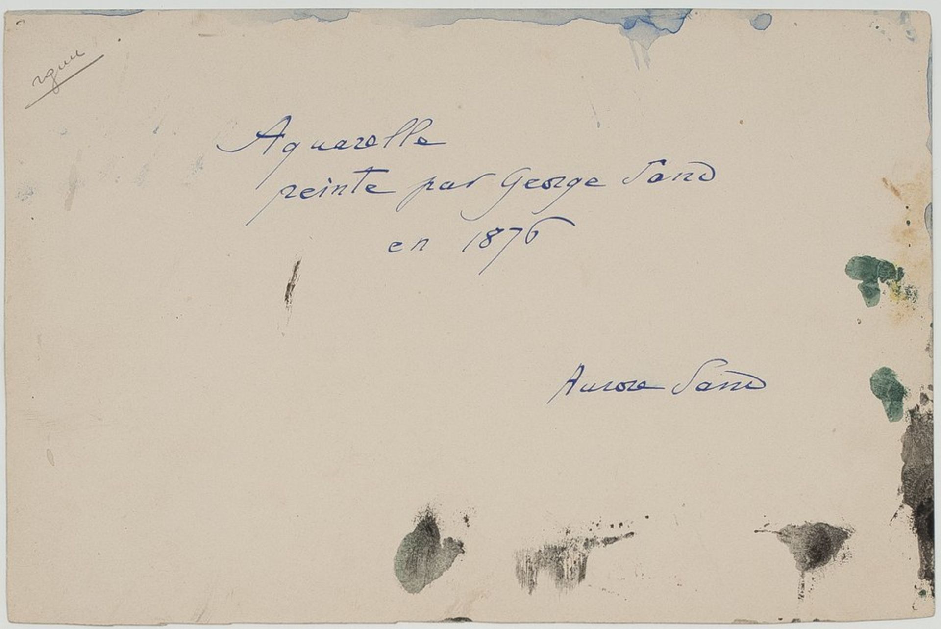 SAND (AURORE DUPIN, DITE GEORGE). 1804-1876 Dendrite watercolors. 1876 - 2 original [...] - Bild 4 aus 4