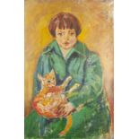 SIMON CLAUDE VANIER (1903-1958) Regina with a cat - Signed ‘Vanier’ (lower [...]
