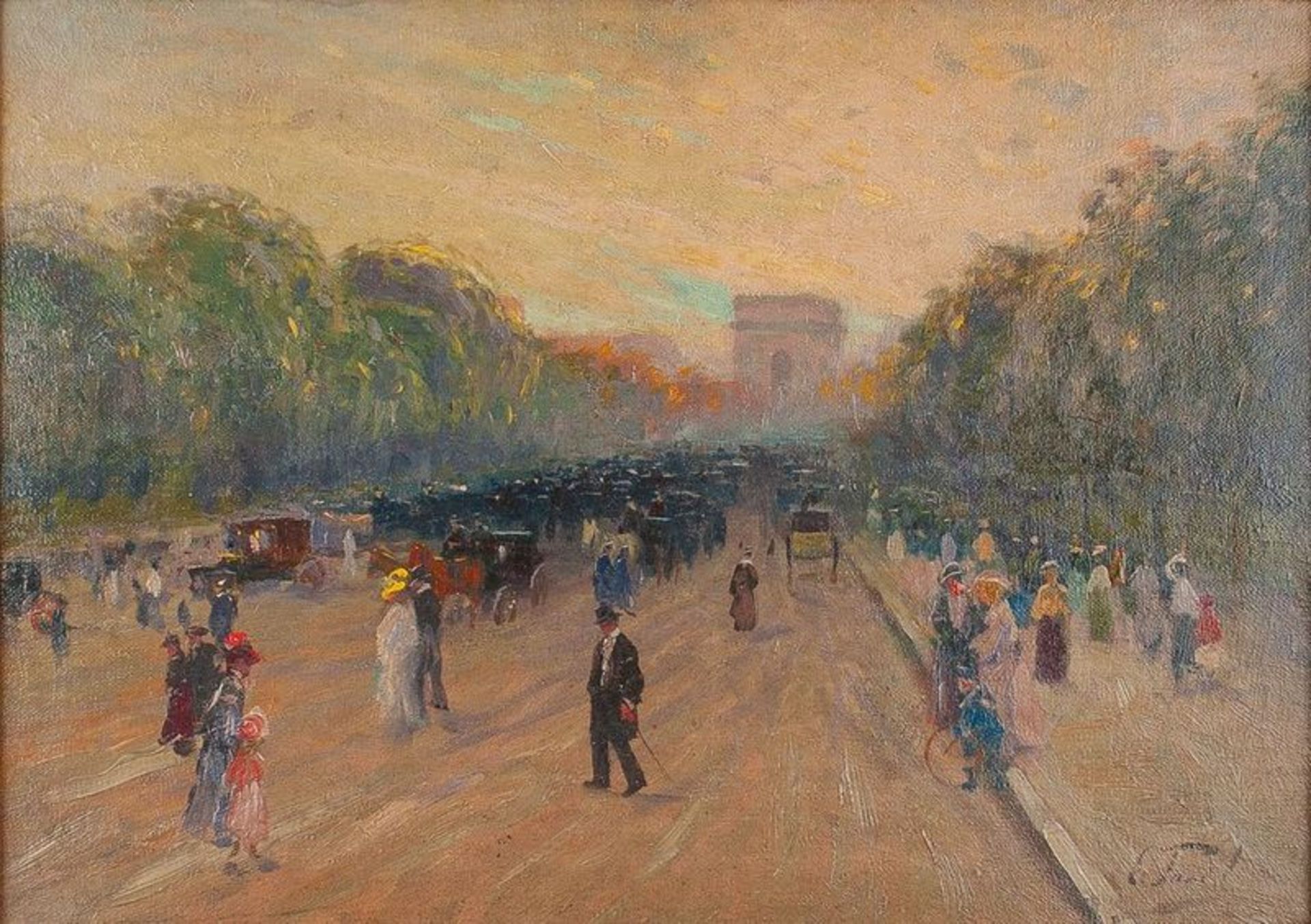 ELIE ANATOLE PAVIL (1873-1948) Arc de Triomphe - Signed (lower right) Oil on [...]