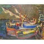 SIMON CLAUDE VANIER (1903-1958) Boats in a port Cadaques - Signed 'Vanier’ (lower [...]