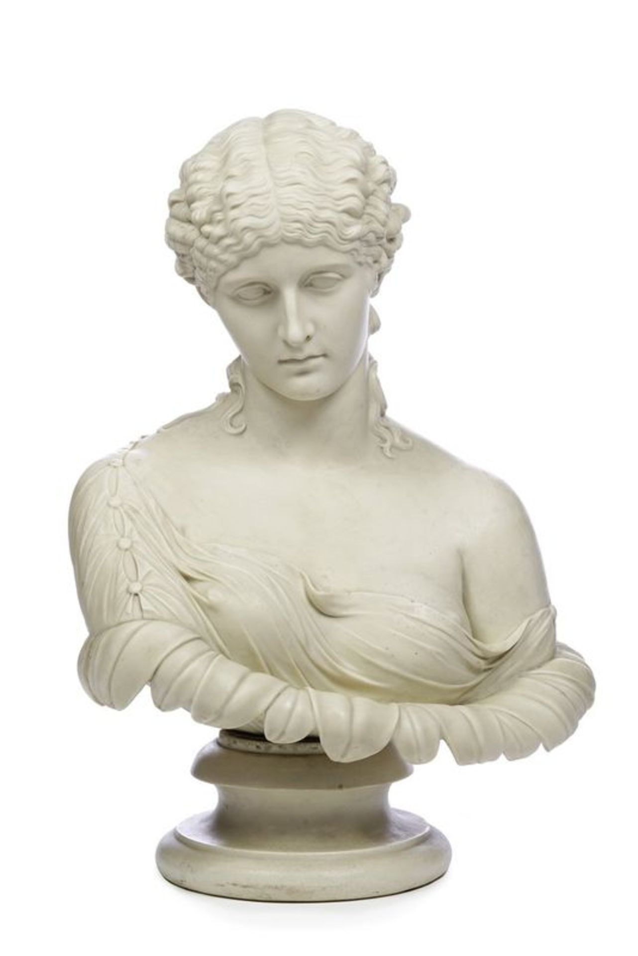 A COPELAND PARIAN BUST OF CLYTIE LATE 19TH CENTURY, IMPRESSED MARKS - After the [...]