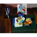 Isaac PAILES (1895-1978) Still life with masks - signed 'Pailles' (lower [...]