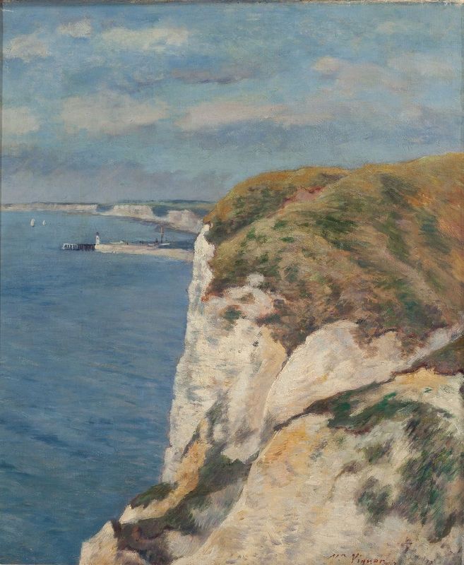 VICTOR VIGNON (1847 – 1909) Les Falaises - Signed ‘Vr. Vignon’ lower right [...]