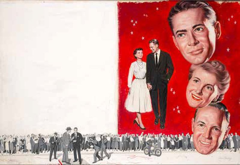 VERNE TOSSEY (1920-2002) Story illustration - Montage “Happy couple - The [...]