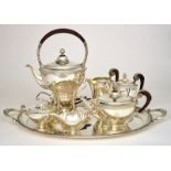 SILVER TEA AND COFFEE SERVICE SET FROM VIENNA BY ALEXANDER STURM - Silver set, 7 [...]