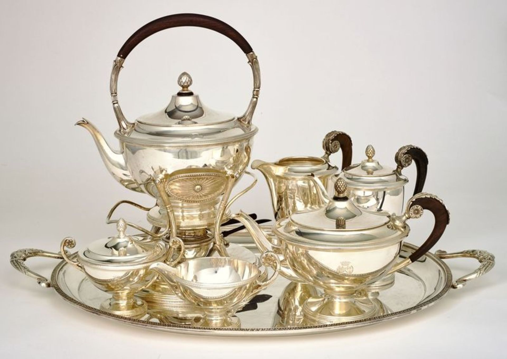 SILVER TEA AND COFFEE SERVICE SET FROM VIENNA BY ALEXANDER STURM - Silver set, 7 [...]