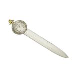 VINTAGE CARTIER SILVER GILT LETTER OPENER WITH FRENCH COIN (5 FR 1850) - French [...]