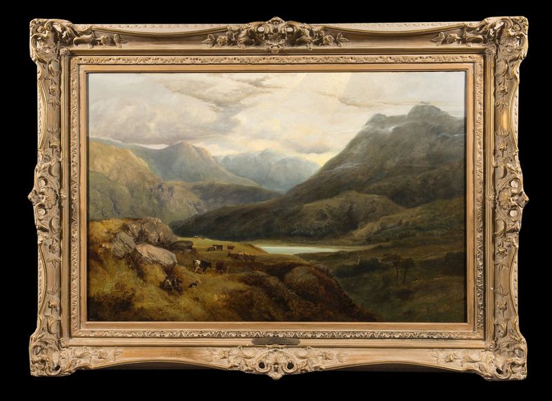 GEORGE SHALDERS (1826-1873) A Welsh Valley Near Betws-y-Coed, 1853 - Signed and [...] - Image 2 of 2