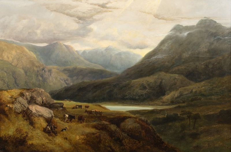 GEORGE SHALDERS (1826-1873) A Welsh Valley Near Betws-y-Coed, 1853 - Signed and [...]