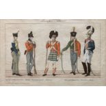 Unknown French Artist Soldiers of the Allied armies. Circa 1815. - Hand-coloured [...]