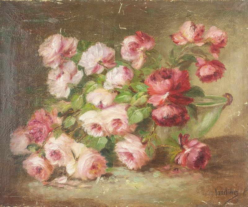 P. VANDERIES Peonies - Signed ‘Vandieres P.’ (lower right) Oil on canvas 46 x [...]