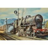 Torgianino C. Locomotive - signed 'Torgianino Co La' Oil on canvas 60 x 90 cm - [...]