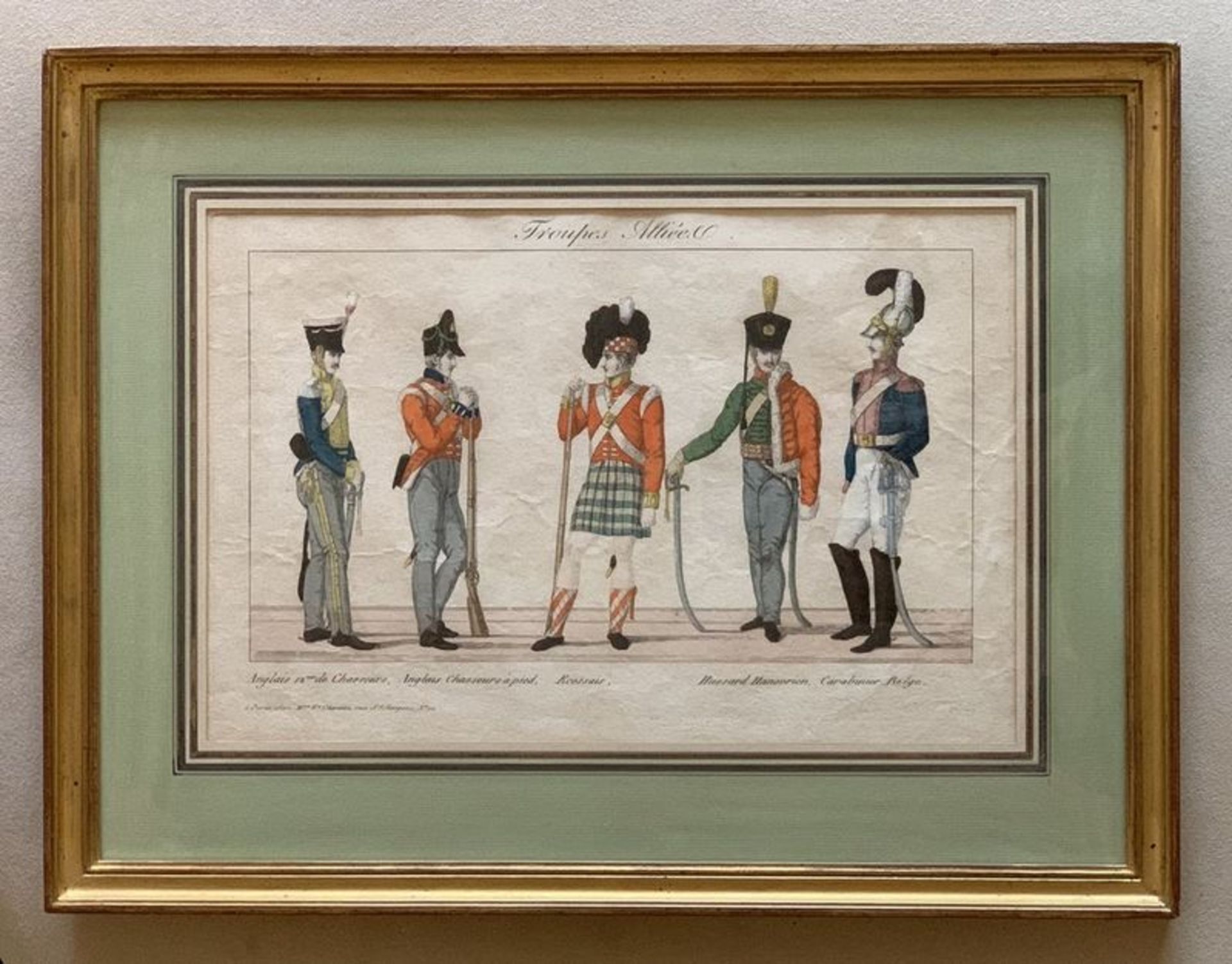 Unknown French Artist Soldiers of the Allied armies. Circa 1815. - Hand-coloured [...] - Bild 2 aus 2