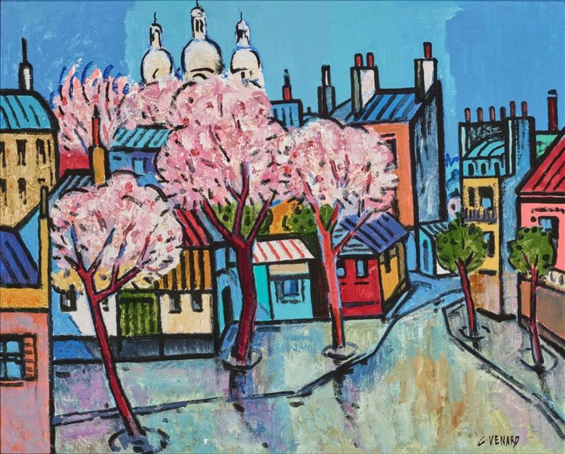 Claude Venard (1913-1999) Spring in Paris - Signed 'C Venard' (lower right) Oil on [...]