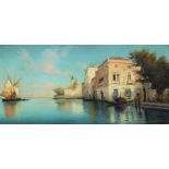 Alphonse LECOZ (XIX-XX) Venetian canal - Signed 'Lecoz' (lower right) Oil on [...]