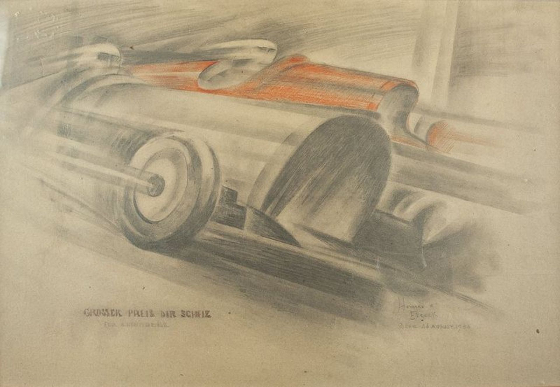 Howard K. Elcock (XX century) Grand Prix - Signed and dated (lower right), [...]