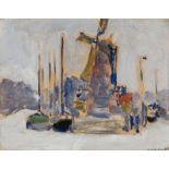 KEES VAN DONGEN (1877-1968) Bateaux à quai (Boats at dock) - Signed ‘K. Van [...]