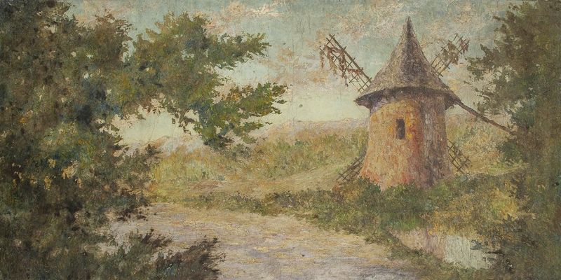 French school, XX century Le moulin - Signed ‘Balande’ (lower left) Oil [...]