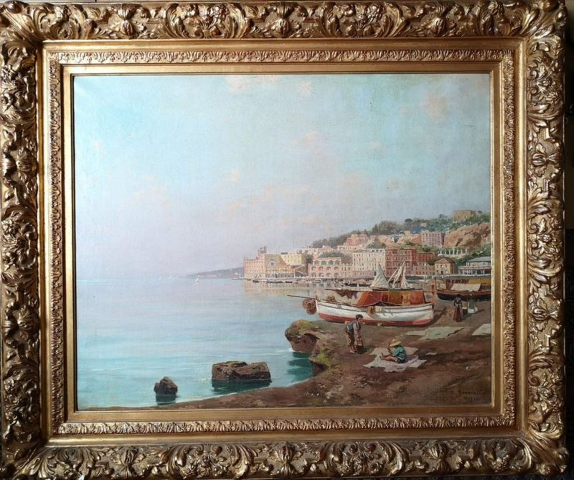 Carlo BRANCACCIO (1861-1920) View of Naples - Signed and inscribed 'C Brancaccio [...] - Bild 2 aus 2