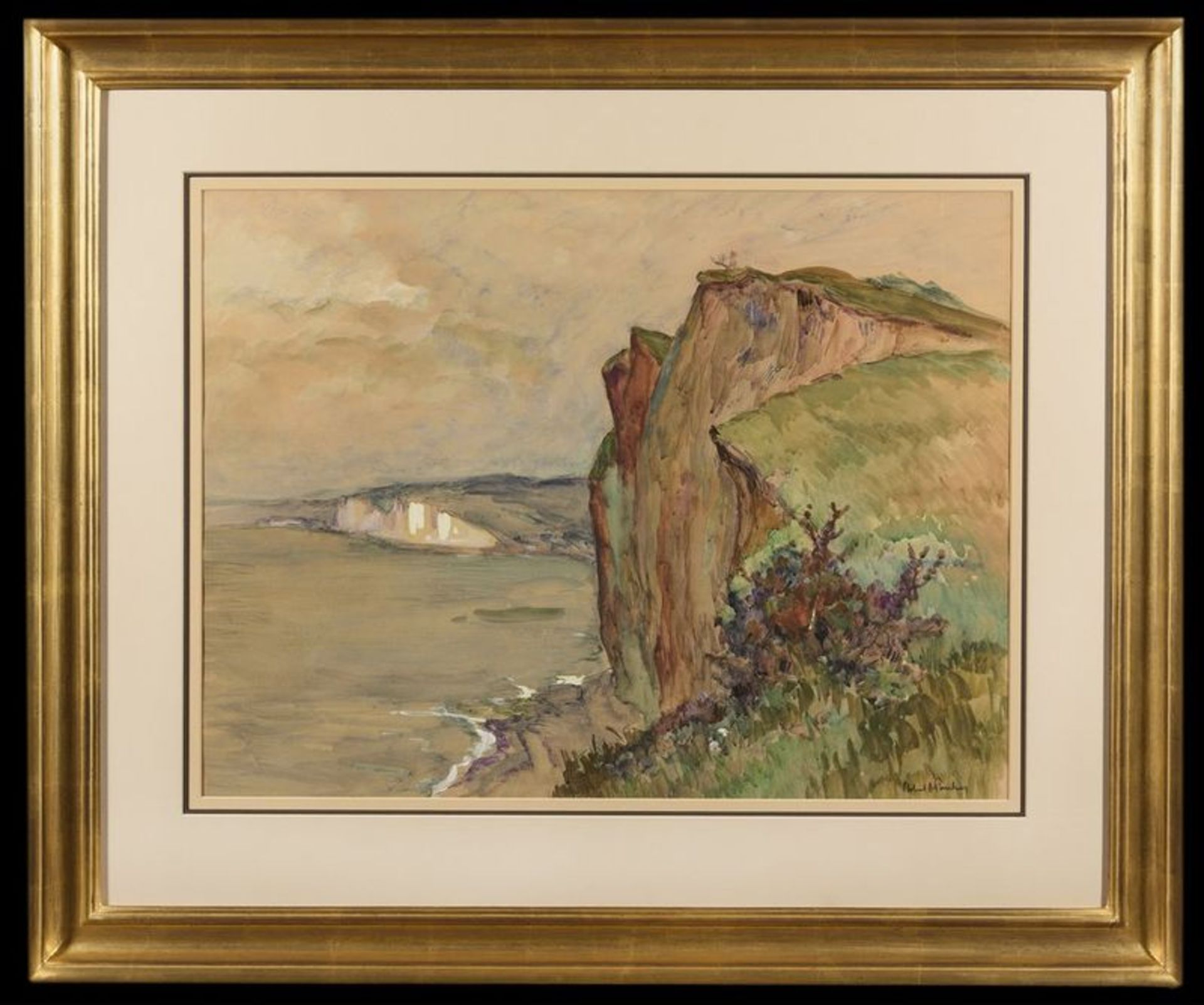 ROBERT ANTOINE PINCHON (1886-1943) Falaises a Varengeville - Watercolour on [...] - Bild 2 aus 2