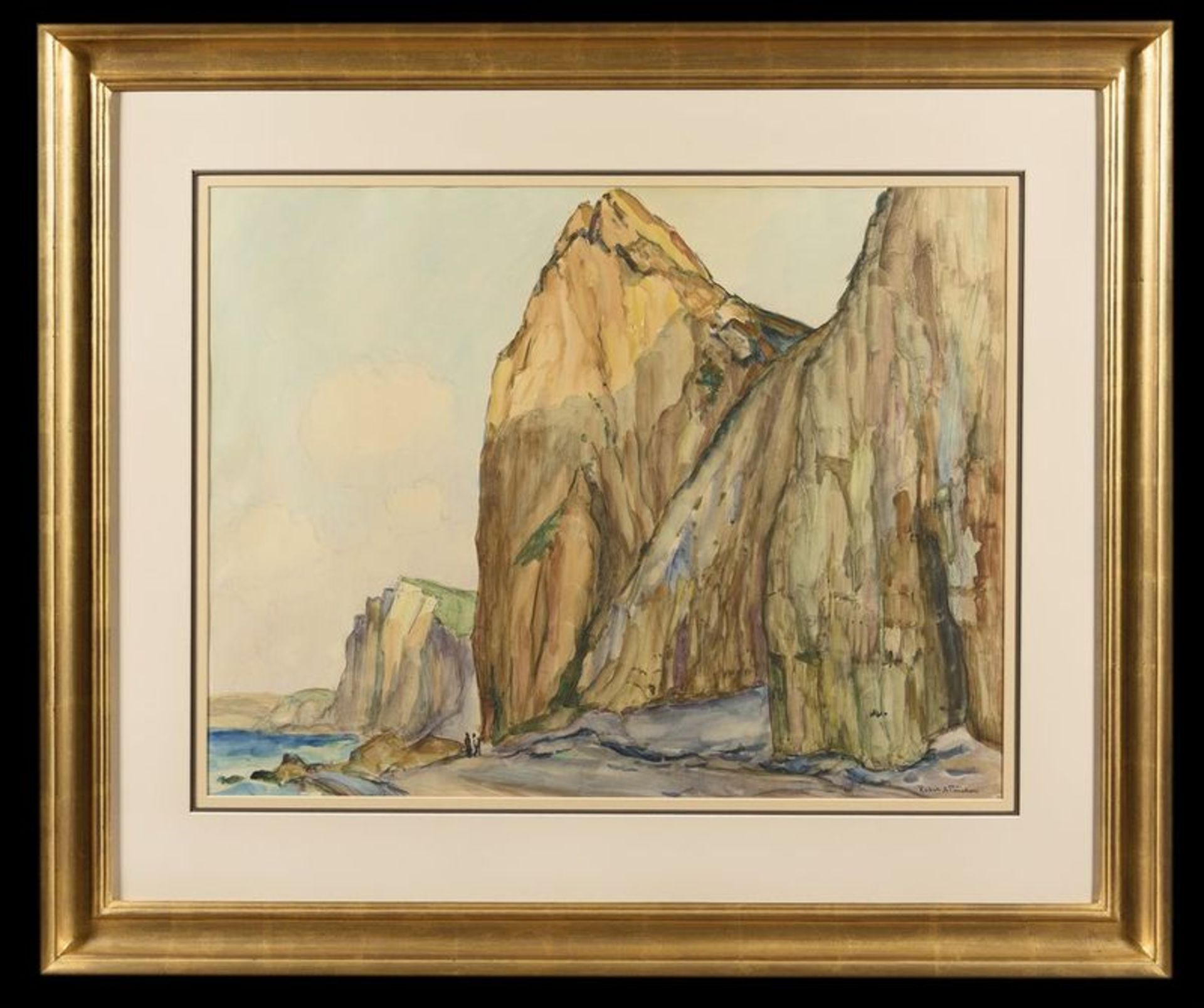 ROBERT ANTOINE PINCHON (1886-1943) Falaises a Varengeville - Signed lower right [...] - Image 2 of 2