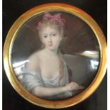 Portrait of a young girl Miniature, late 18th century - Gouache and watercolour on [...]