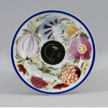 SOVIET PORCELAIN PLATE WITH AN EMBLEM, Designed by designer S. V. Chekhonin. [...]