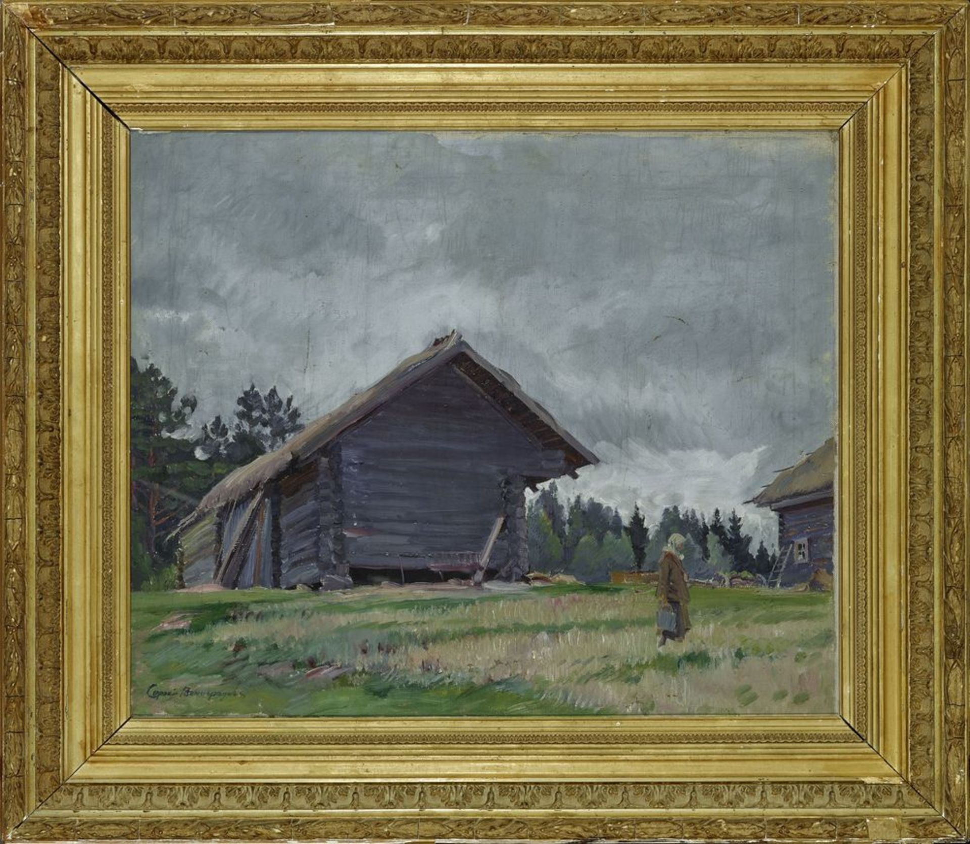 SERGEY VINOGRADOV (1869-1938), Homestead signed in Cyrillic (lower left) oil on [...] - Bild 2 aus 2