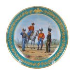 NICHOLAS I LIFEGUARDS LANCERS REGIMENT PORCELAIN PLATTER, Imperial Porcelain [...]