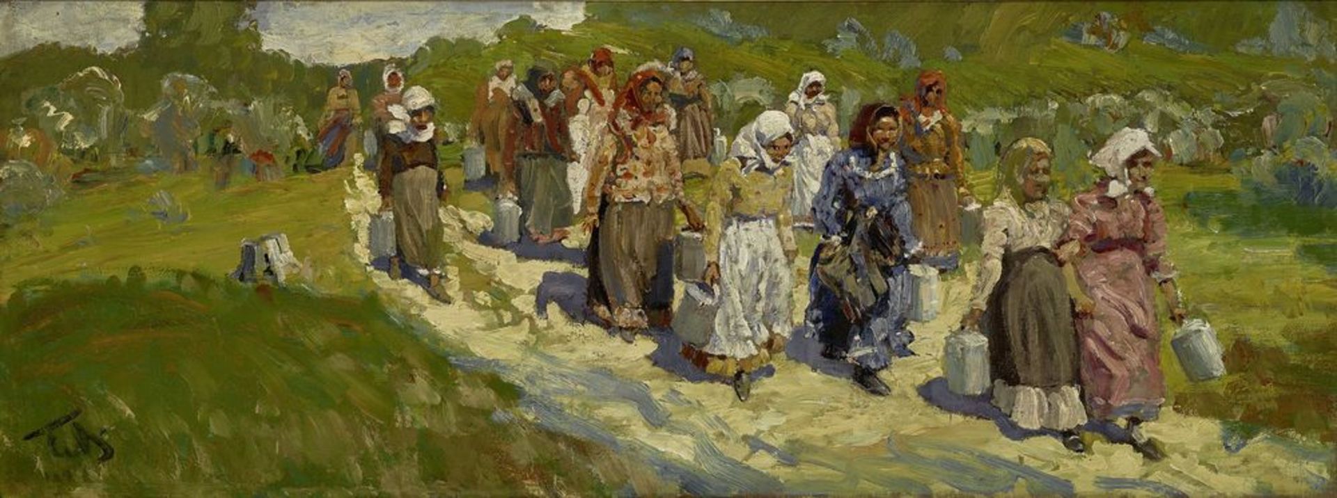 MALIUTIN SERGEY (1859-1937), Gathering of women signed with initials ‘CM’ (lower [...]