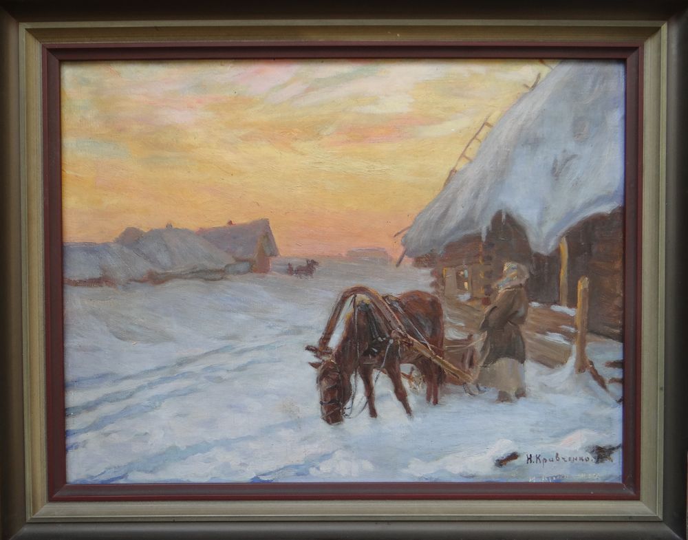 NICOLAI IVANOVICH KRAVCHENKO (1867 - 1941), Horse Ride signed in Cyrillic (lower [...] - Image 2 of 2