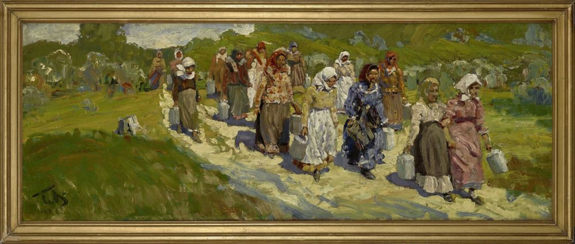 MALIUTIN SERGEY (1859-1937), Gathering of women signed with initials ‘CM’ (lower [...] - Image 2 of 2