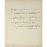 BRYUSOV V. (1873-1924), AUTOGRAPH ADDRESSED, to I. von GUNTER Handwritten poem [...]