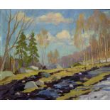 PETER KURBATOV (XX), Winter landscape signed ‘P Kurbatov 1946’ (lower left) oil [...]