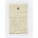 TCHAIKOVSKY P.I. (1840-1893), AUTOGRAPH LETTER, 1) A handwritten letter addressed [...]