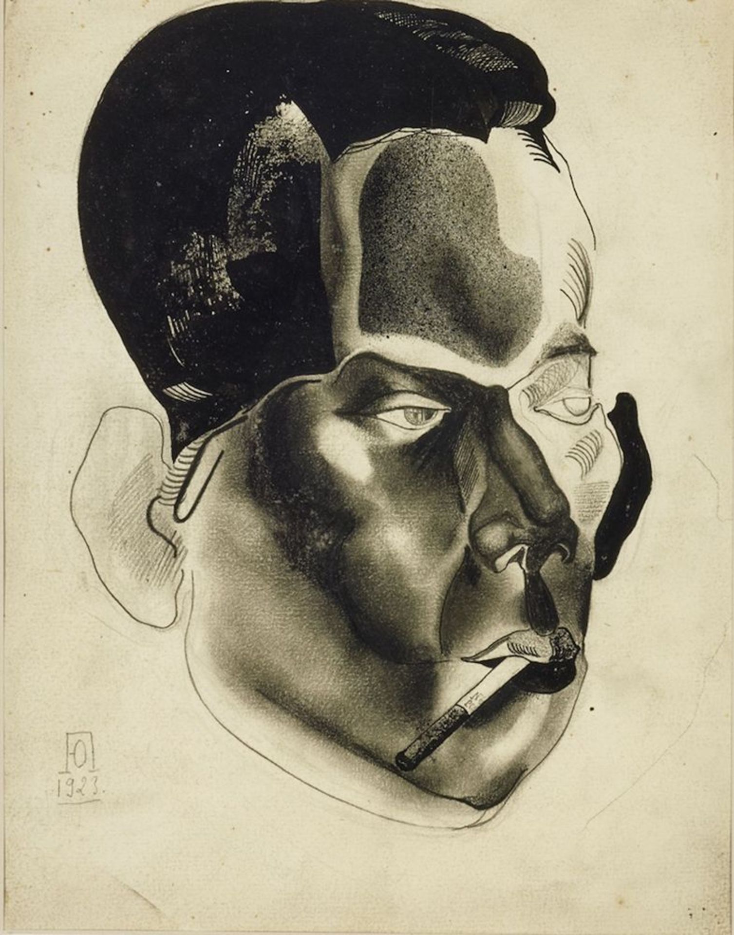 YURI PIMENOV (1903-1977), Portrait of a man Signed with artist’s monogram and [...]