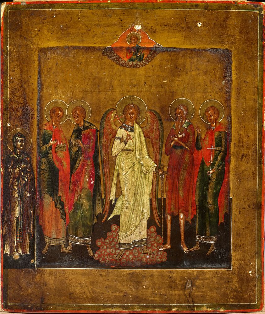 AN ICON « GUARDIAN ANGEL WITH SELECTED SAINTS» - COSMAS AND DAMIAN, CONON AND [...]