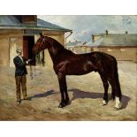 NIKOLAI SEMENOVICH SAMOKISH (1860-1944), Portrait of Lel, a racing stallion Signed in [...]
