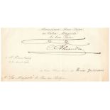 ALEXANDER II (1818-1881), AUTOGRAPH, Autographed letter. Saint Petersburg, 8th of [...]