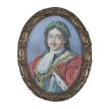 PORTRAIT OF EMPEROR PETER THE GREAT WITH AN ORDER CHAIN, Western Europe, the second [...]