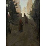 KUZMA PETROV-VODKIN (1878-1939), The Village lane with Walkers inscribed, titled in [...]